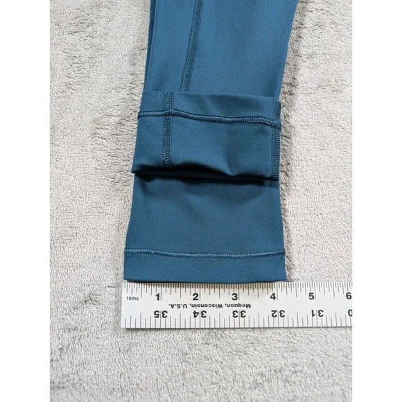 Athleta Accelerate Crop Leggings Womens XXS Teal Athletic Running Pocket - Picture 11 of 11